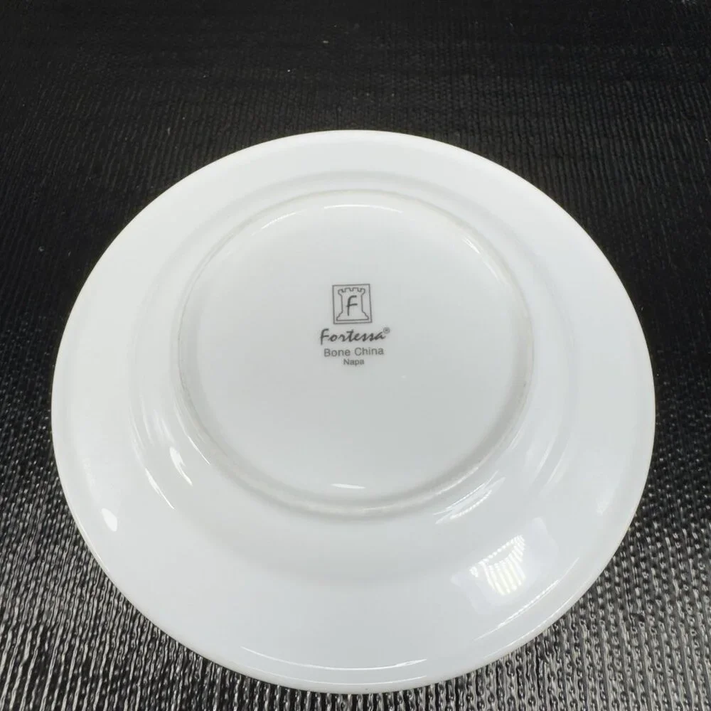 Fortessa Decorated Edges Porcelain 6inch Plate‎ Dish Set 4 Plates Dishes Vintage
